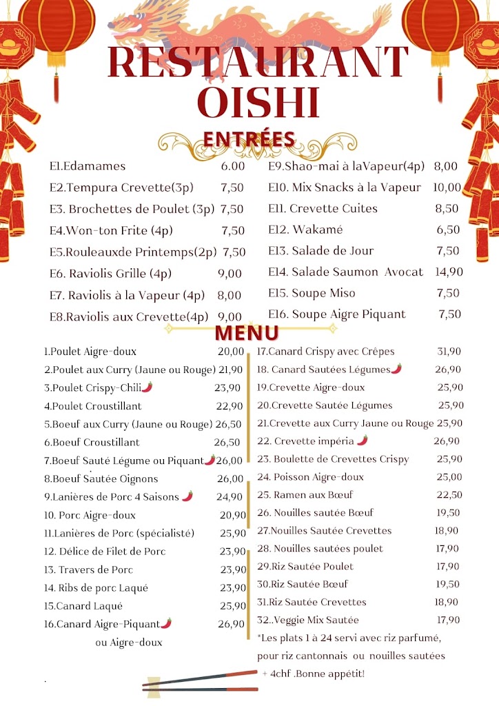 Restaurant Oishi,Japonais et Chinoises à emporter et à livraison Restaurant Oishi,Japonais et Chinoises à emporter et à livraison
