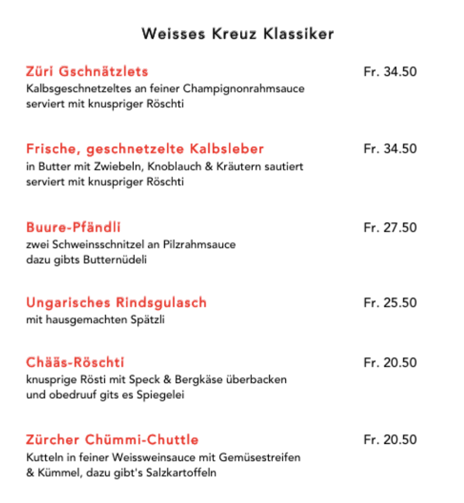 Restaurant Weisses Kreuz